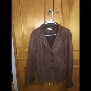 Gently worn leather jacket